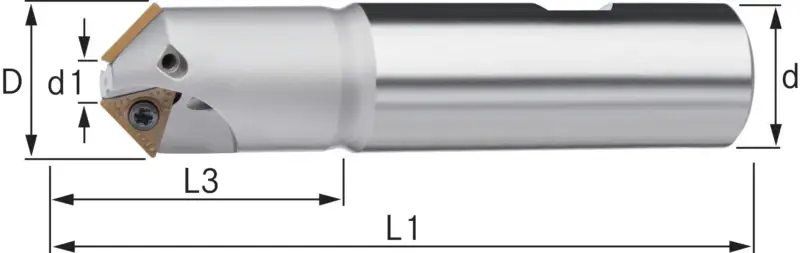 45° fréza pro srážení hran - Fréza na srážení hran ATORN/vyměn. břit. dest./45°/pr. 16,0 x 70 mm Doprava Zdarma