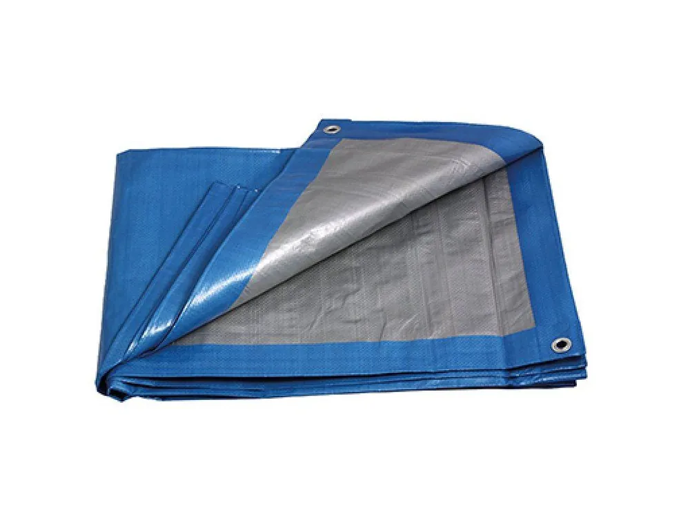 PE plachta zakrývací PROFI 4x5m 140g/1m2 modro-stříbrná Oblíbený