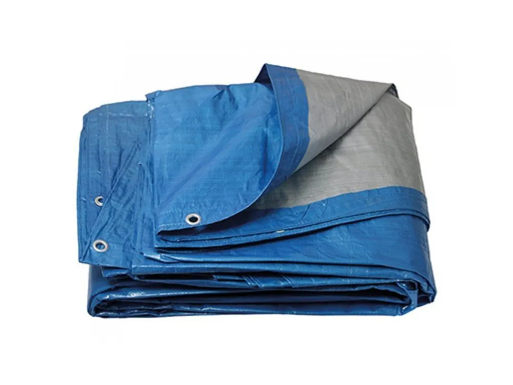 PE plachta zakrývací kulatá 6.5m 120g/1m2 modro-stříbrná Nejlepší Cena