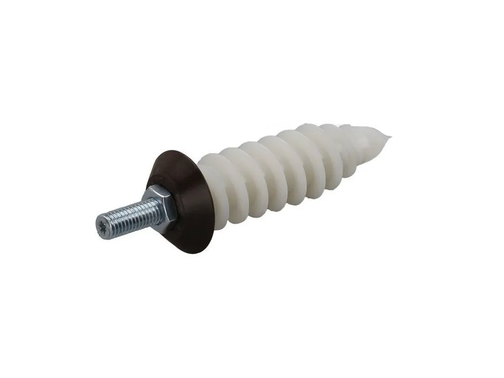 Značkový Hmoždinka šroubovací hnědá do izolace pro objímky svodu 2ks