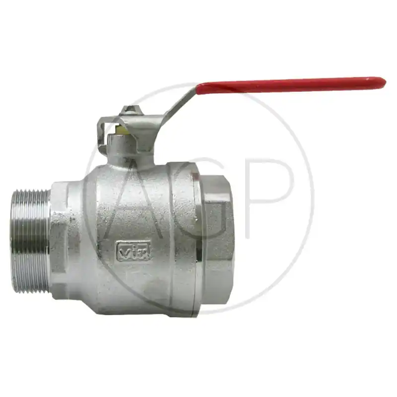 Autentický Mosazný kulový ventil, přípoj 1", montážní délka 74 mm, 2-cestný ventil, 1" vnitřní závit