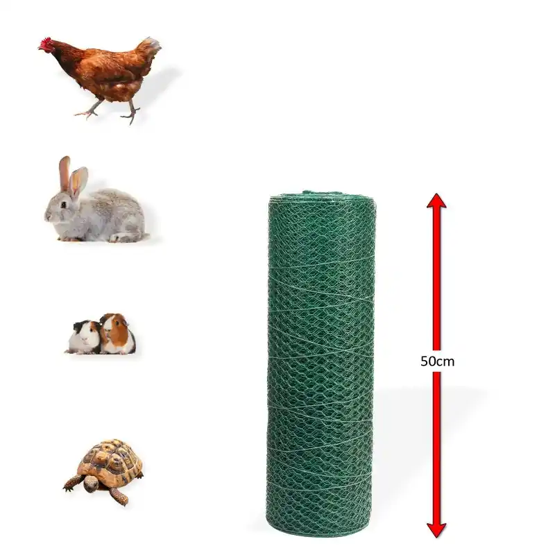 Bezpečná Platba DEMA Králičí šestihranné pletivo poplastované 13 mm, 0,5x25 m, drát 0,8 mm, zelené