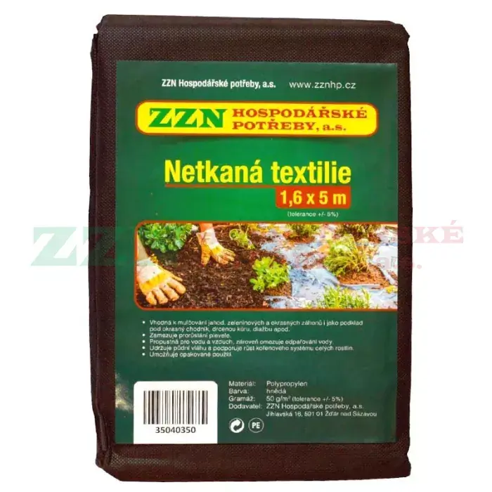ZZN textilie netkaná 1,6x5 m, 50 g, hnědá Pouze Dnes