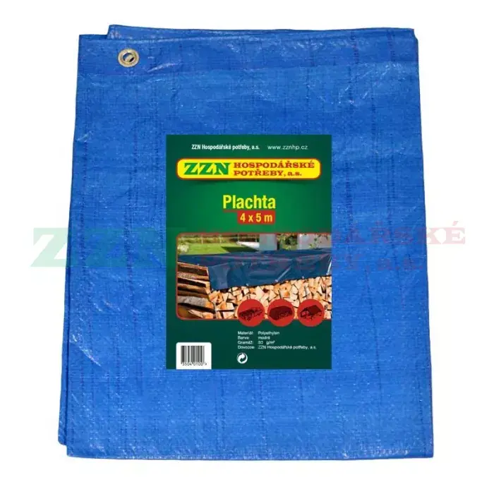 ZZN Plachta zakrývací STANDARD 4x5 modrá, 80g/m2 35040285 Horká Nabídka