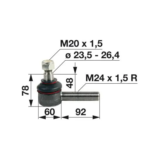 Kulový kloub M24x1,5 Originální