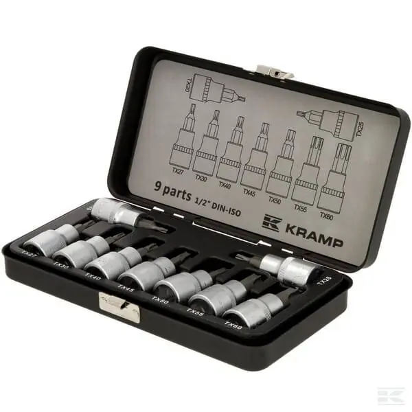 Sada nástrčných klíčů 1/2", Torx, 9 dílů Časově Omezené