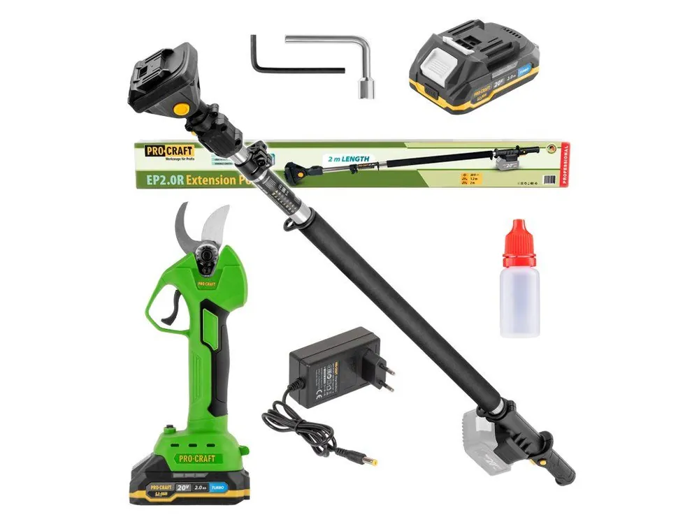 Hit Sezóny Sada aku nůžky na větve ES32Li a prodlužovací nástavec EP2.0R | SES32Li-EP2.0