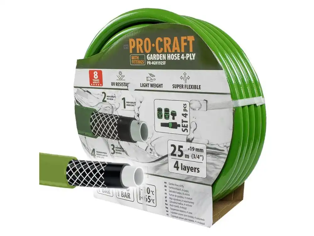 Zelená zahradní hadicí Procraft PR-4GH1925F | PR-4GH1925F Jen Po Omezenou Doba