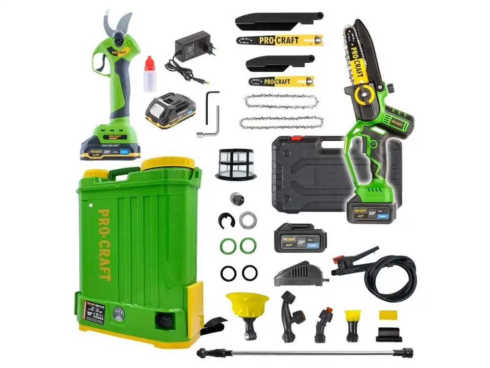 Aku zahradní sada: postřikovač AS20-12, nůžky ES28Li a pilka PKA32Li | SAS20-12/ES28Li/PKA32Li Vysoce Kvalitní