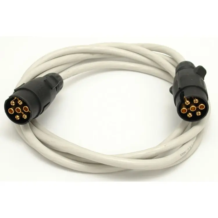 Kabel gumový propojovací černý 7 pólový - 2,8 m (zástrčka+zástrčka) Speciální Cena