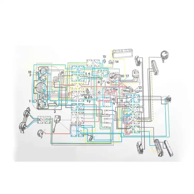 222212010 Schéma elektorinstalace s popisem pro Zetor 5211-7745 Expresní Doručení