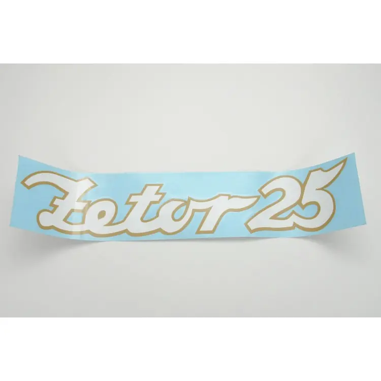 Nápis Zetor 25A Bílý -zlatá kontura P = L Autentický