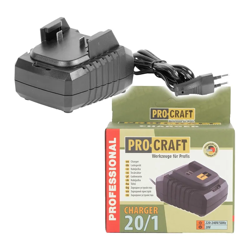 Výprodej Nabíječka pro 20V Li-ion baterie Procraft 20/1 | 20/1 Procraft