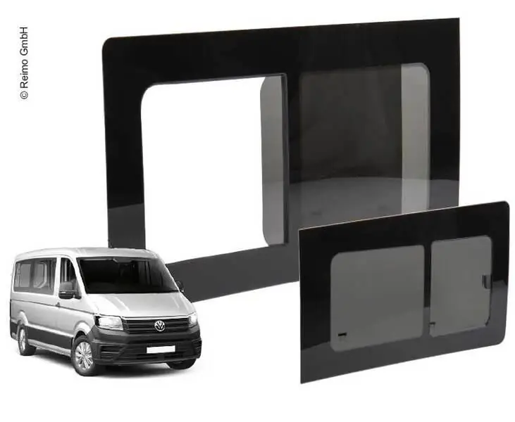 Boční posuvné okno CARBEST pro VW Crafter (2018- ), přední pravé, 1492x713mm, tónované Bezpečná Platba