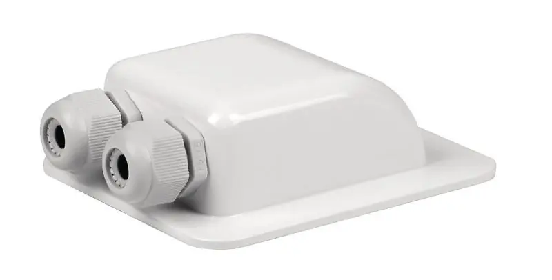 Kabelový vstup bílý, dvojitý, včetně kabelové průchodky Vrácení Zdarma