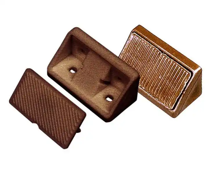 Univerzální nábytková rohová spojka s krytkou plastová hnědá 10 ks Horká Nabídka