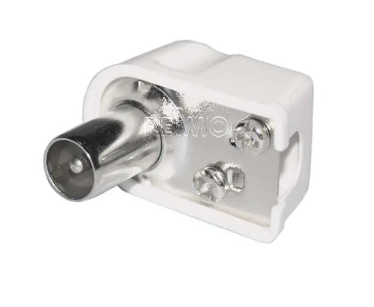 Dokud Zásoby Vydrží Zásuvka úhlová, koaxiální pro příjem TV, bílá, 1S.lo